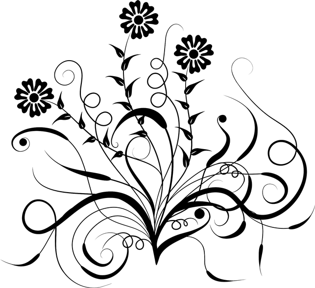 Arabesque Floral Design Graphic PNG Image