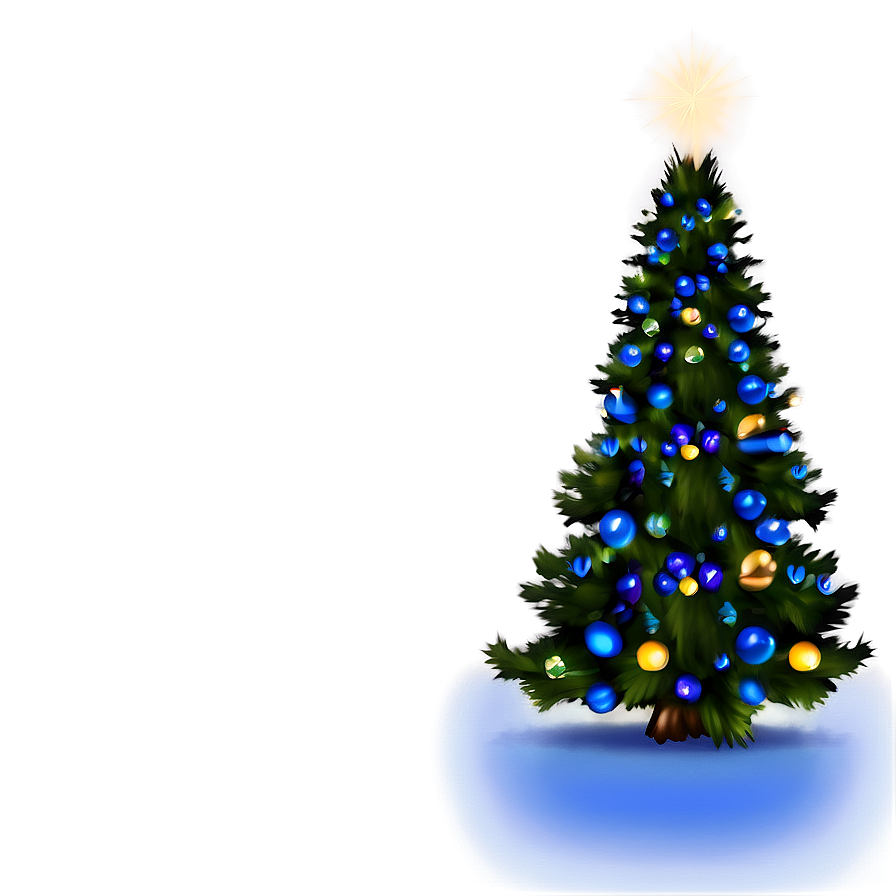 Arbol De Navidad With Blue Lights Png 06122024 PNG Image