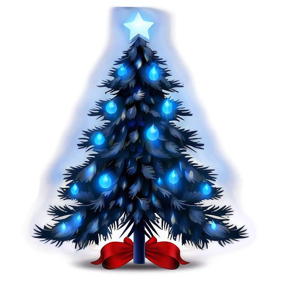 Arbol De Navidad With Blue Lights Png 28 PNG Image