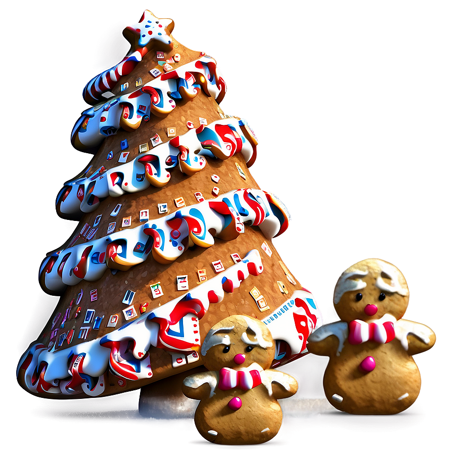 Arbol De Navidad With Gingerbread Decor Png Afw PNG Image