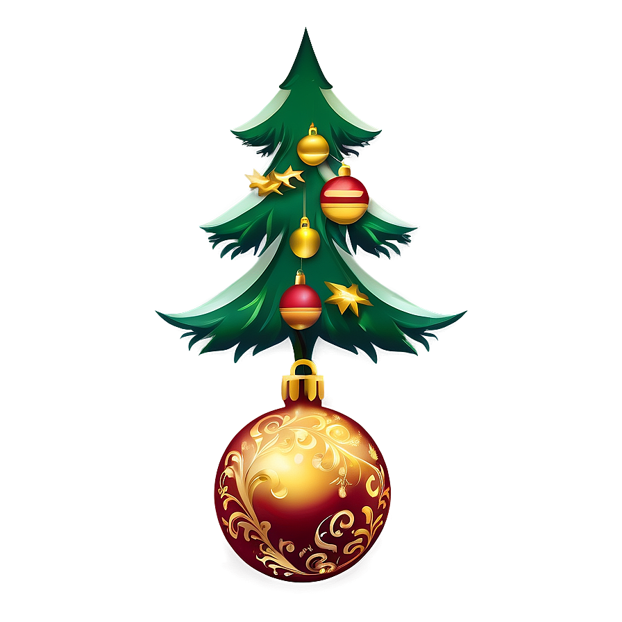 Arbol De Navidad With Gold Chain Png 75 PNG Image