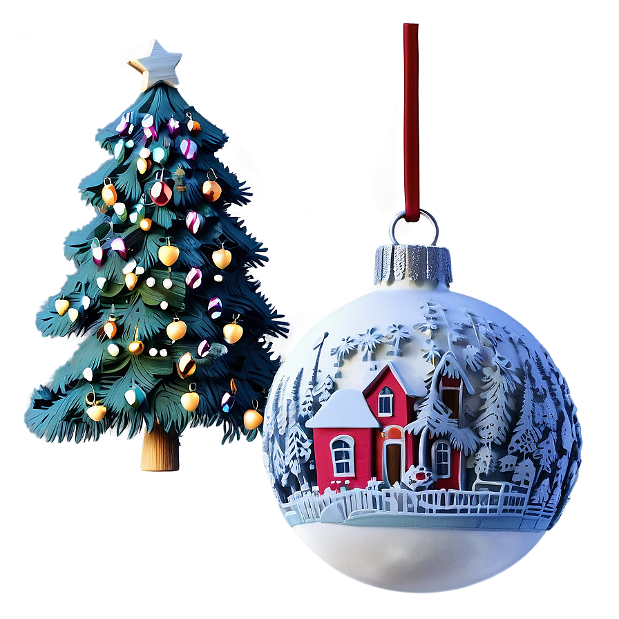 Arbol De Navidad With Wooden Ornaments Png 23 PNG Image