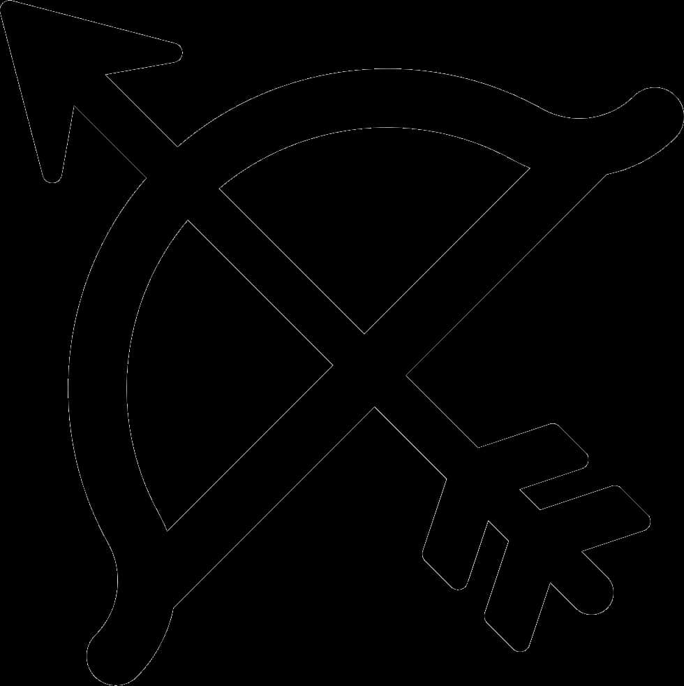 Archery Symbol Outline PNG Image