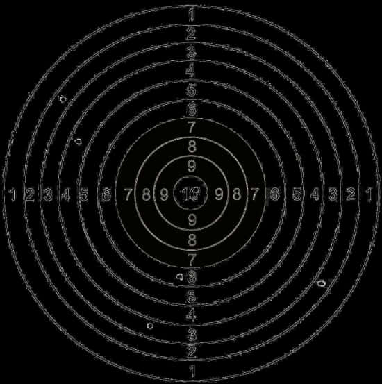 Archery Target Black Background PNG Image