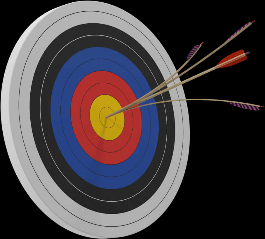 Archery Targetwith Arrows PNG Image