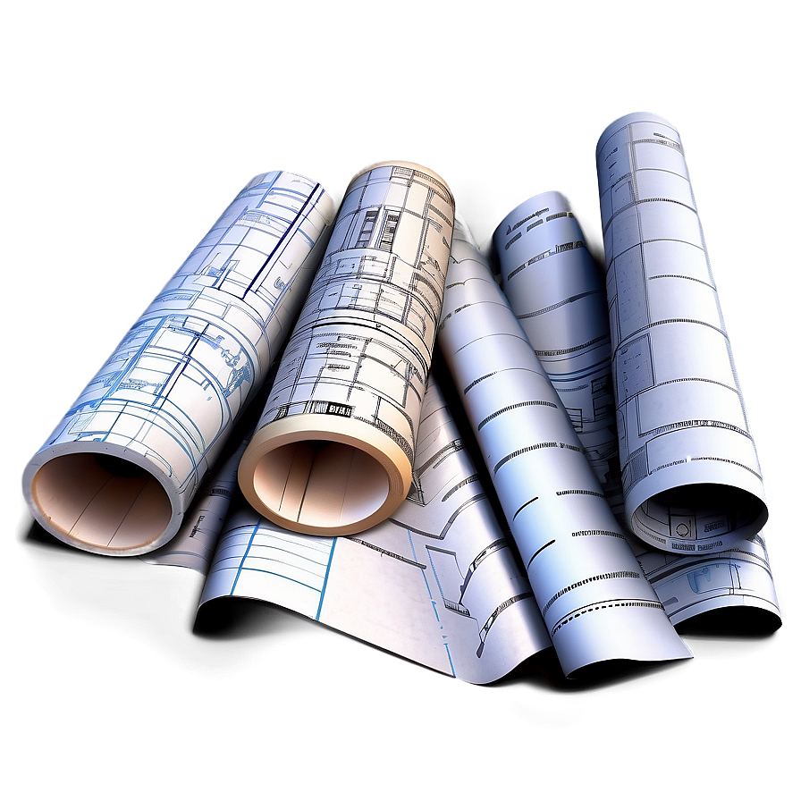 Architectural Blueprint Papers Png 29 PNG Image