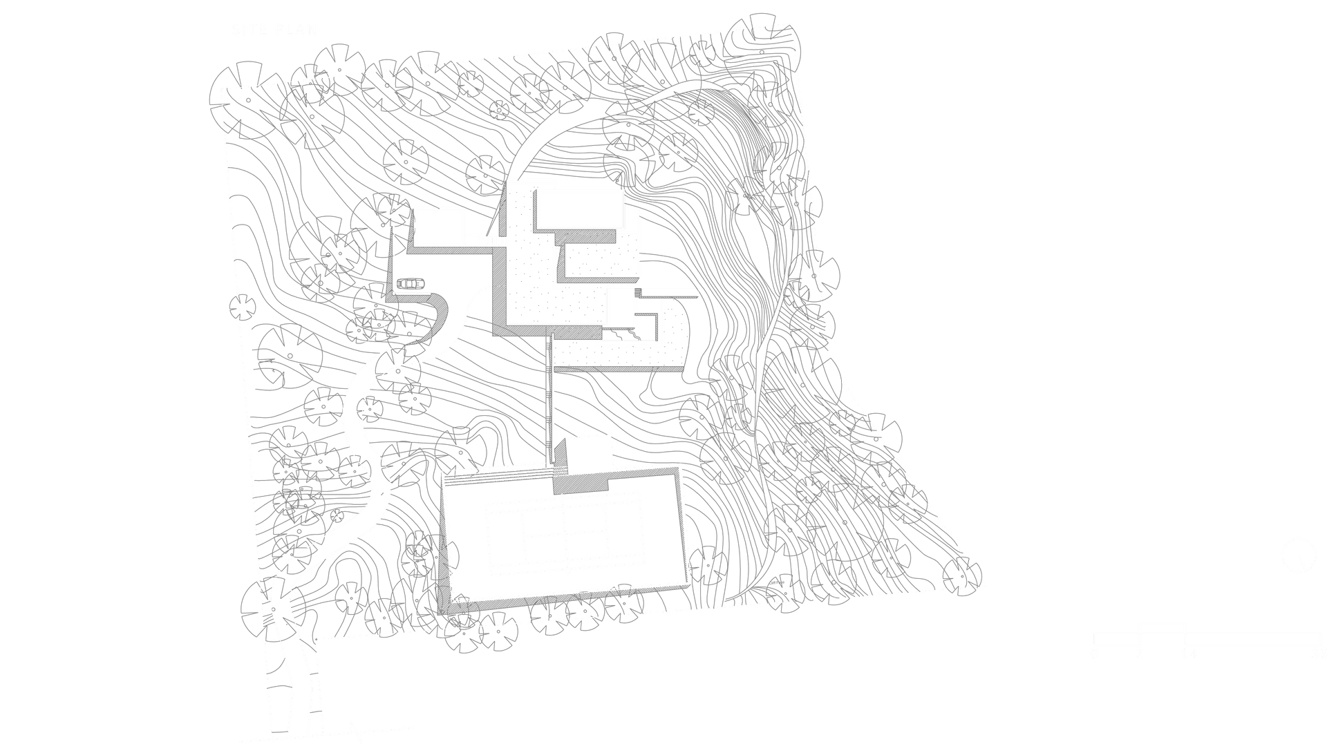 Architectural Site Plan Sketch PNG Image