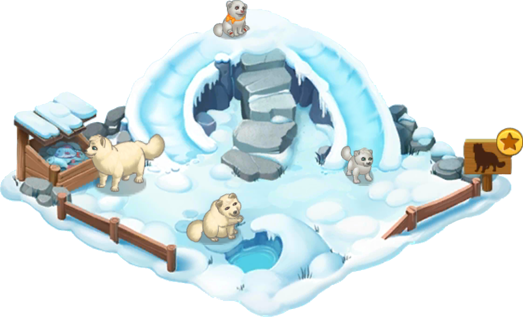 Arctic Animals Illustration PNG Image