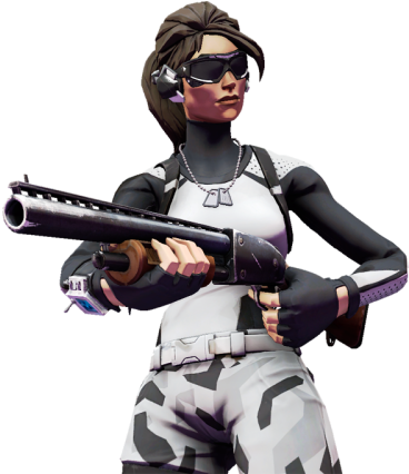 Arctic Avenger Character Holding Shotgun PNG Image