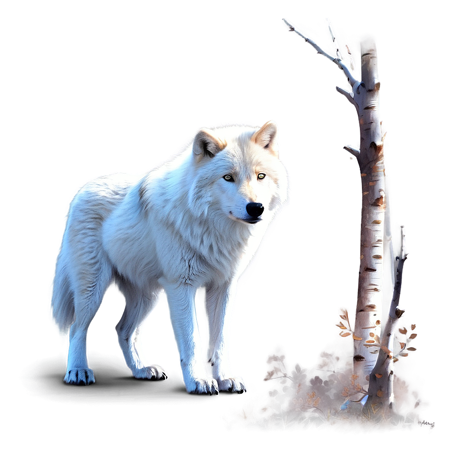 Arctic Wolf Drawing Png Grw14 PNG Image