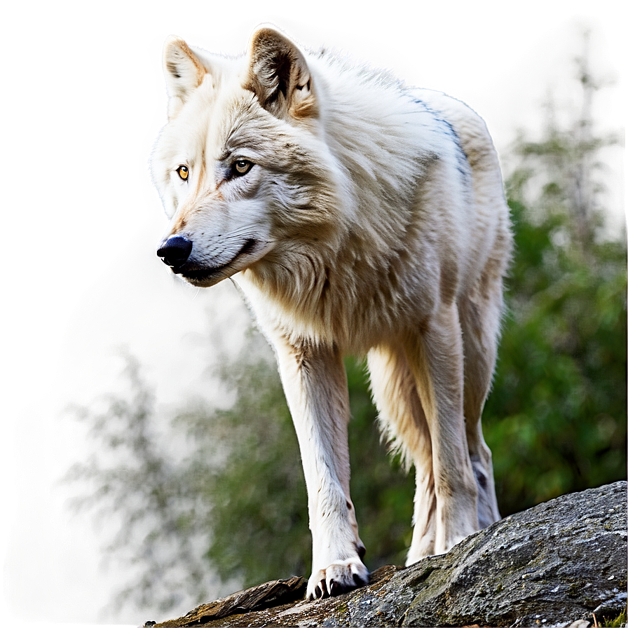 Arctic Wolf In Wilderness Png Cra PNG Image