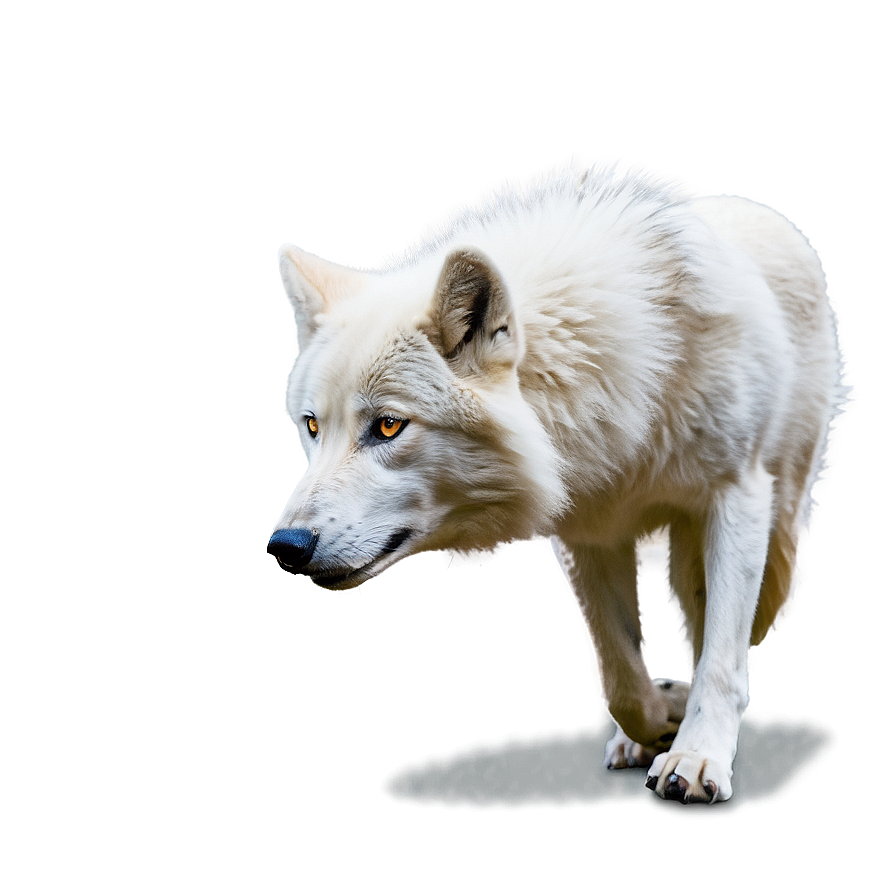 Arctic Wolf On The Hunt Png 64 PNG Image