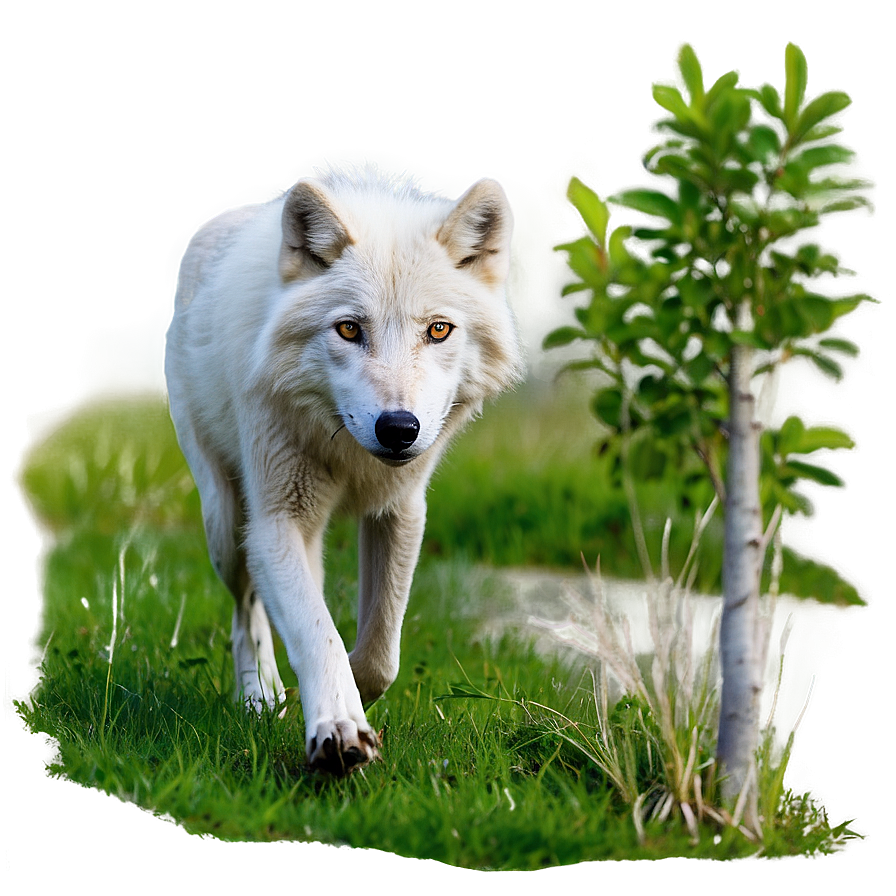 Arctic Wolf Roaming Png Ahs PNG Image