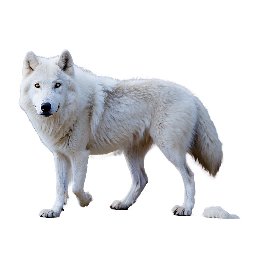 Arctic Wolf Winter Scene Png 06292024 PNG Image