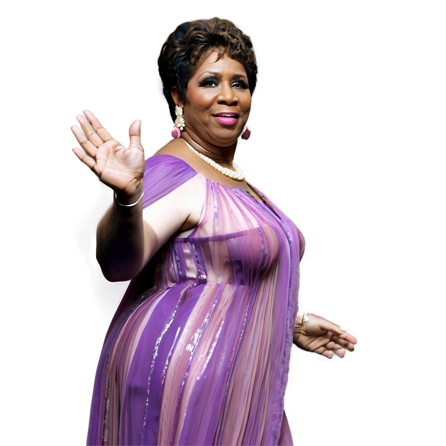 Aretha Franklin Legendary Pose Png 06252024 PNG Image