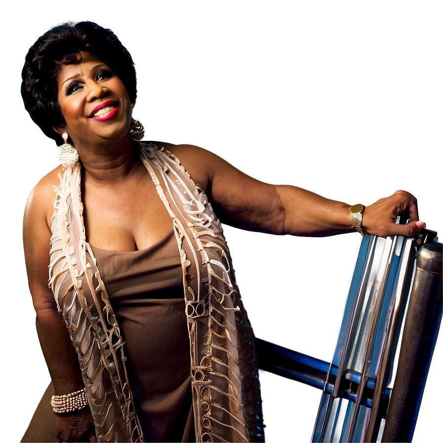 Aretha Franklin Legendary Pose Png Jhu63 PNG Image