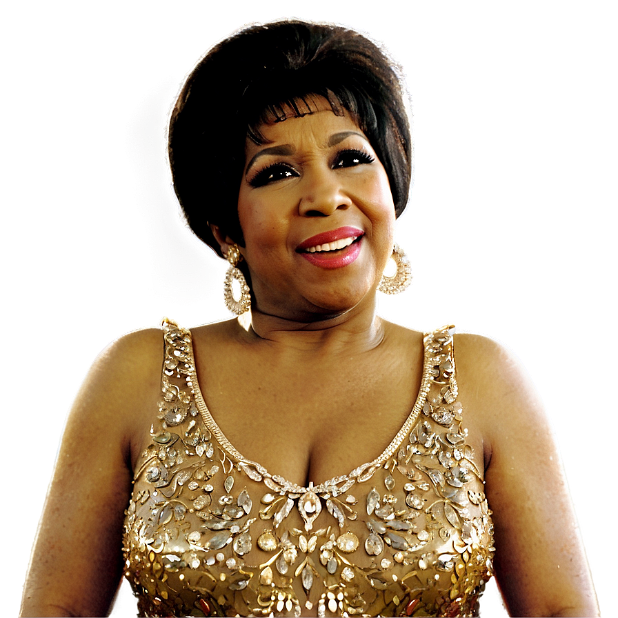 Aretha Franklin Sparkling Outfit Png Rnx PNG Image