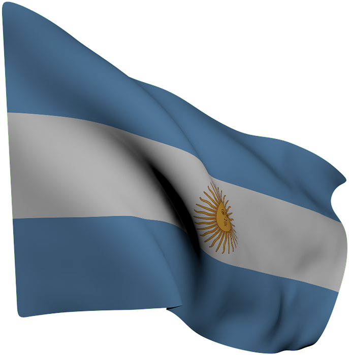 Argentinian Flag Waving PNG Image