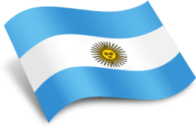 Argentinian Flag Waving Icon PNG Image