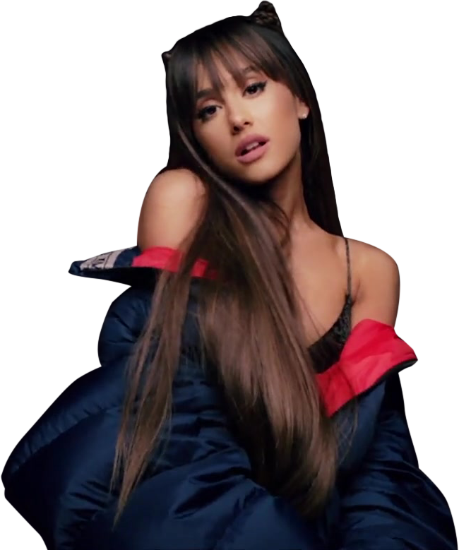 Ariana Grande Cat Ears Pose PNG Image