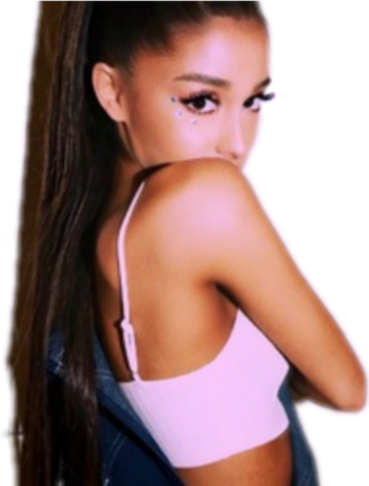 Ariana Grande Over The Shoulder Look PNG Image