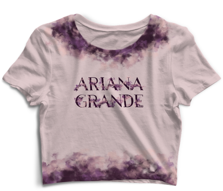 Ariana Grande Purple Tie Dye Crop Top PNG Image