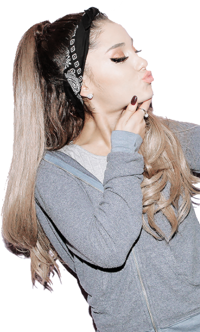 Ariana Grande Side Posewith Headband PNG Image