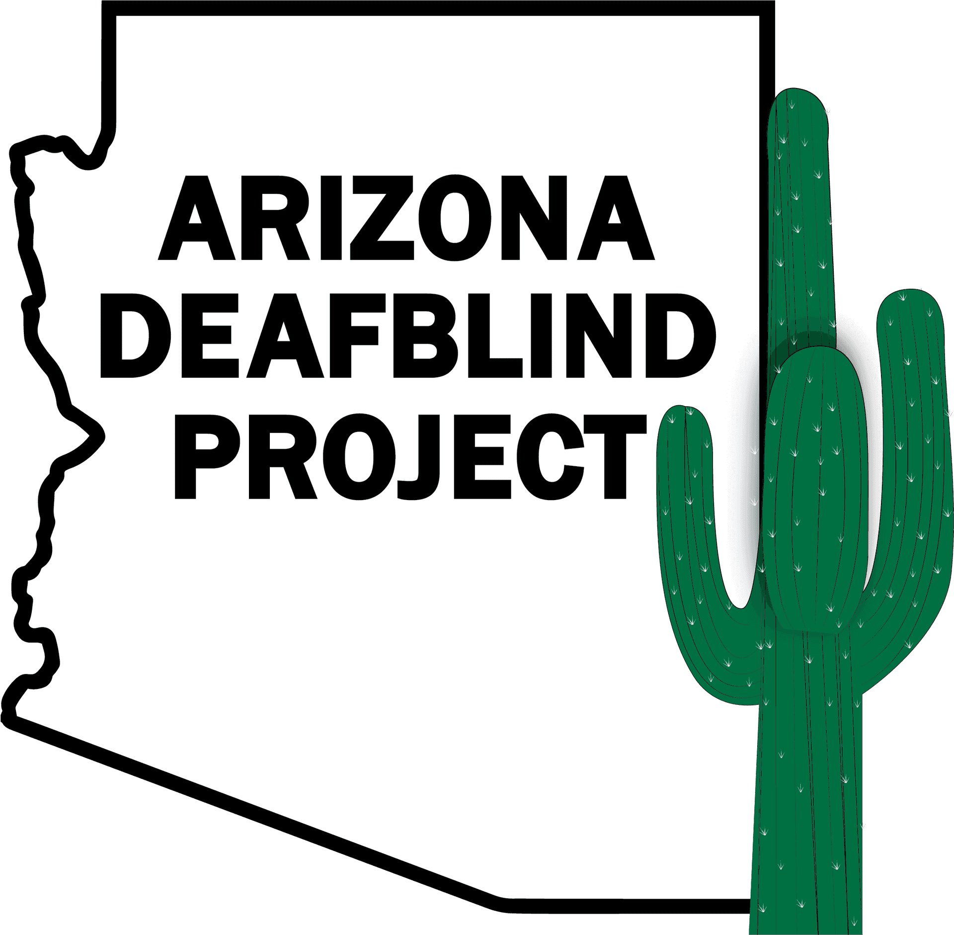 Arizona Deafblind Project Outlinewith Cactus PNG Image