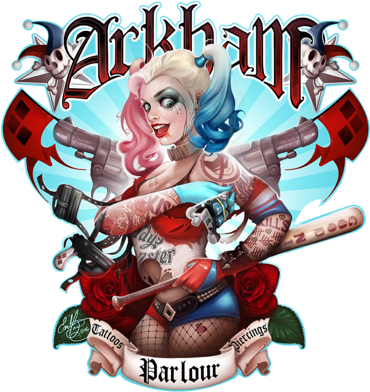 Arkham Tattoo Parlour Design PNG Image