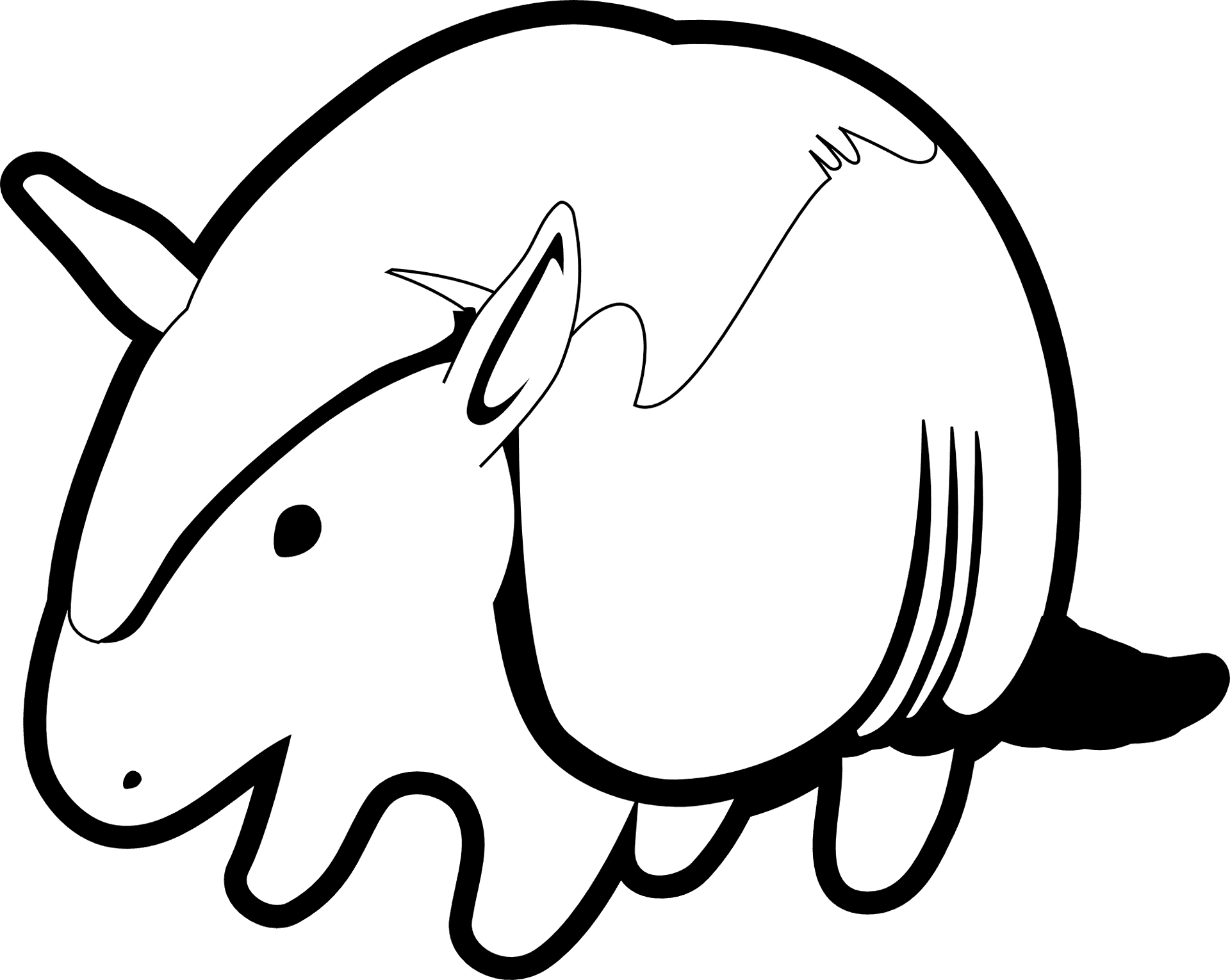 Armadillo Illustration Outline PNG Image