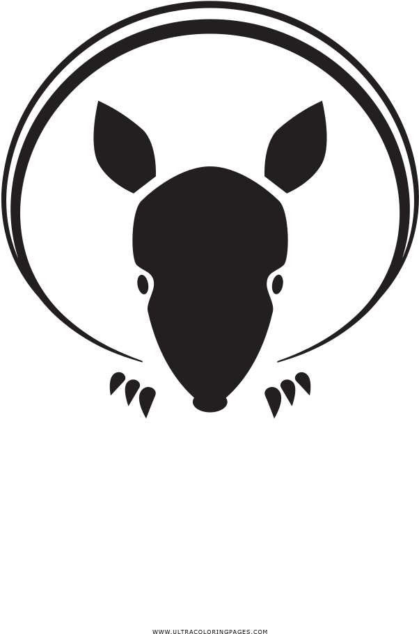 Armadillo Silhouette Outline PNG Image