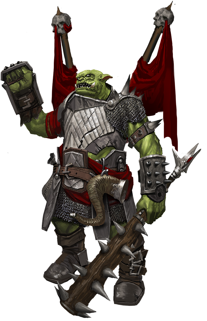 Armored Orc Warrior PNG Image