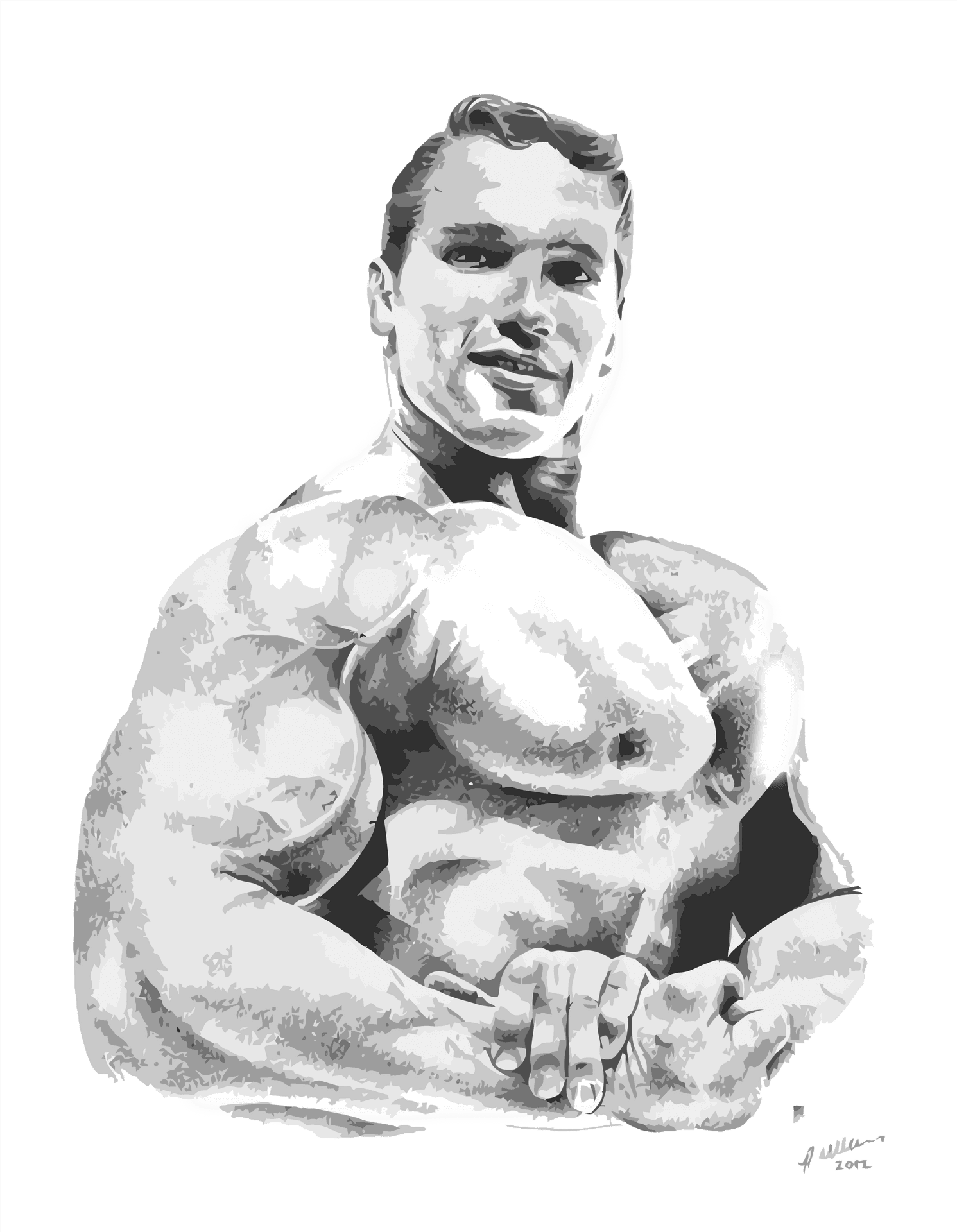 Arnold Schwarzenegger Classic Pose PNG Image