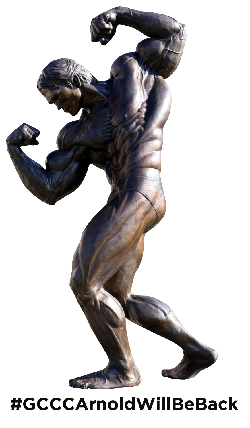 Arnold Schwarzenegger Statue Pose PNG Image