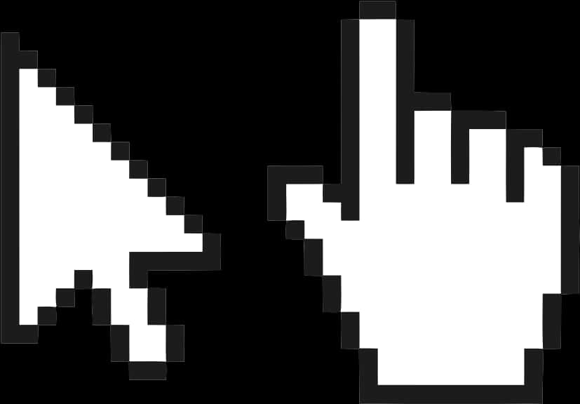 Arrowand Hand Cursor Icons PNG Image