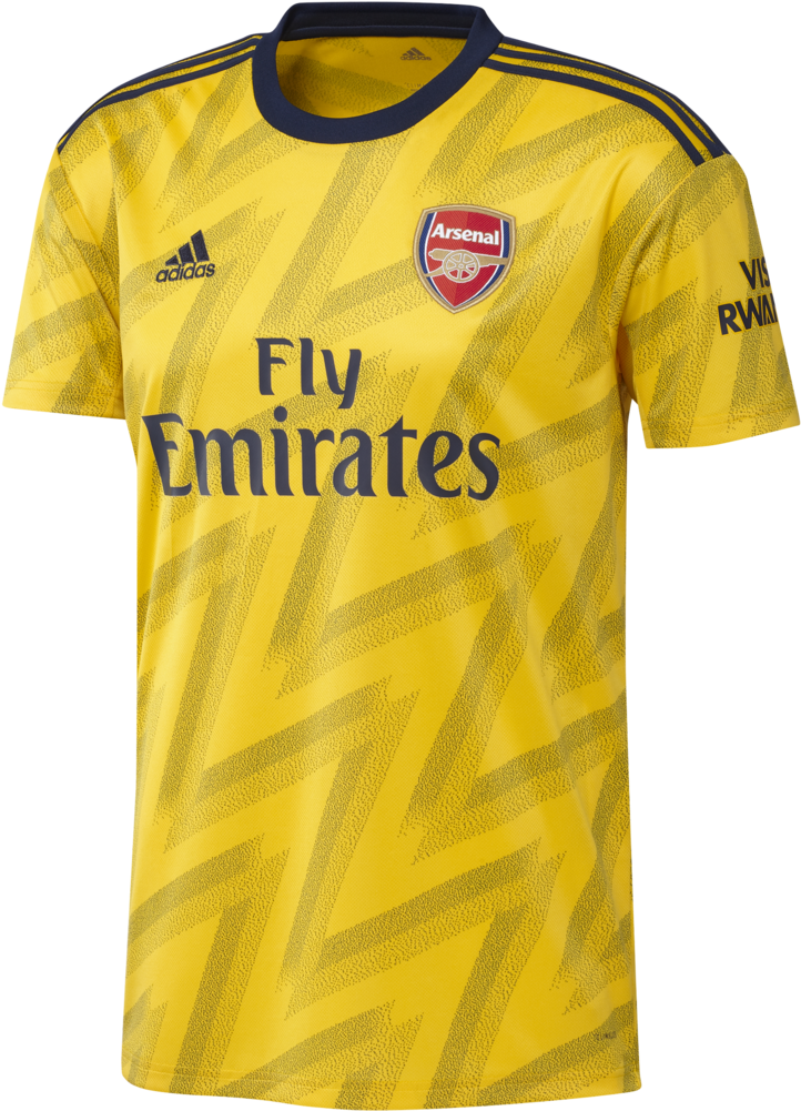 Arsenal Adidas Yellow Jersey PNG Image