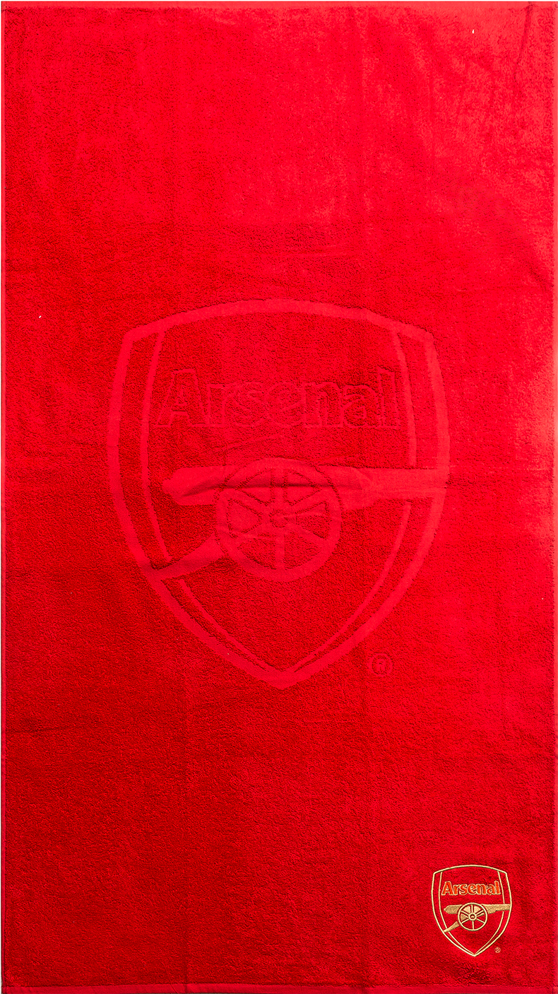 Arsenal Embossed Red Towel PNG Image