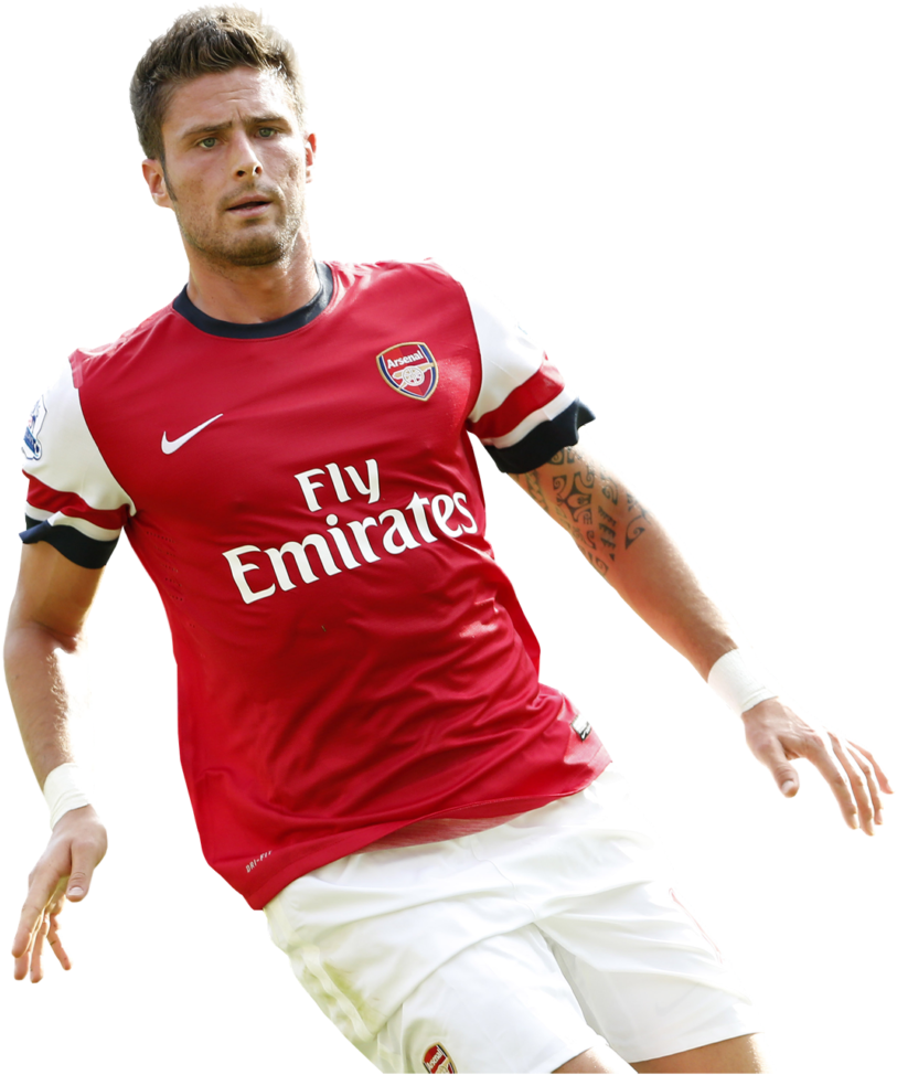 Arsenal Player Action Shot PNG Image