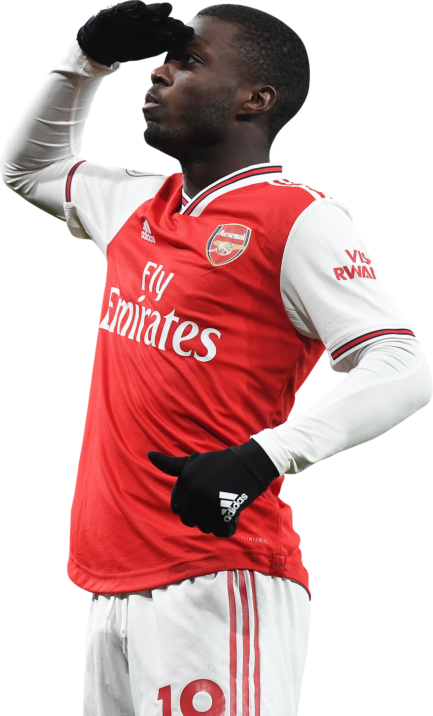 Arsenal Player Salutingon Field PNG Image