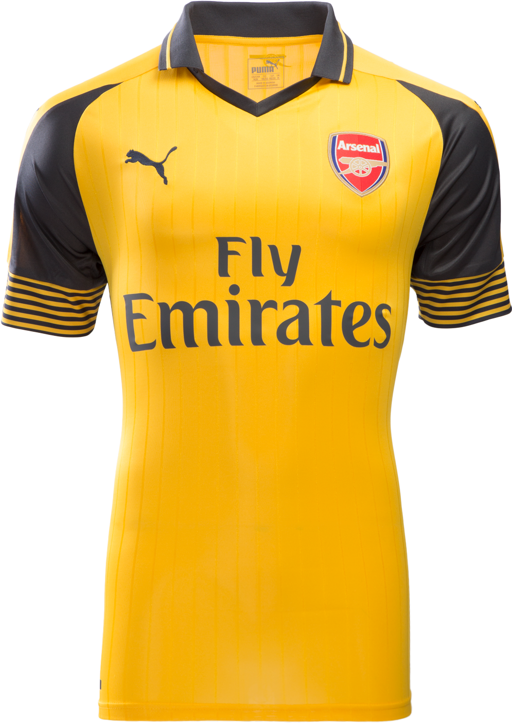 Arsenal Yellow Away Kit PNG Image