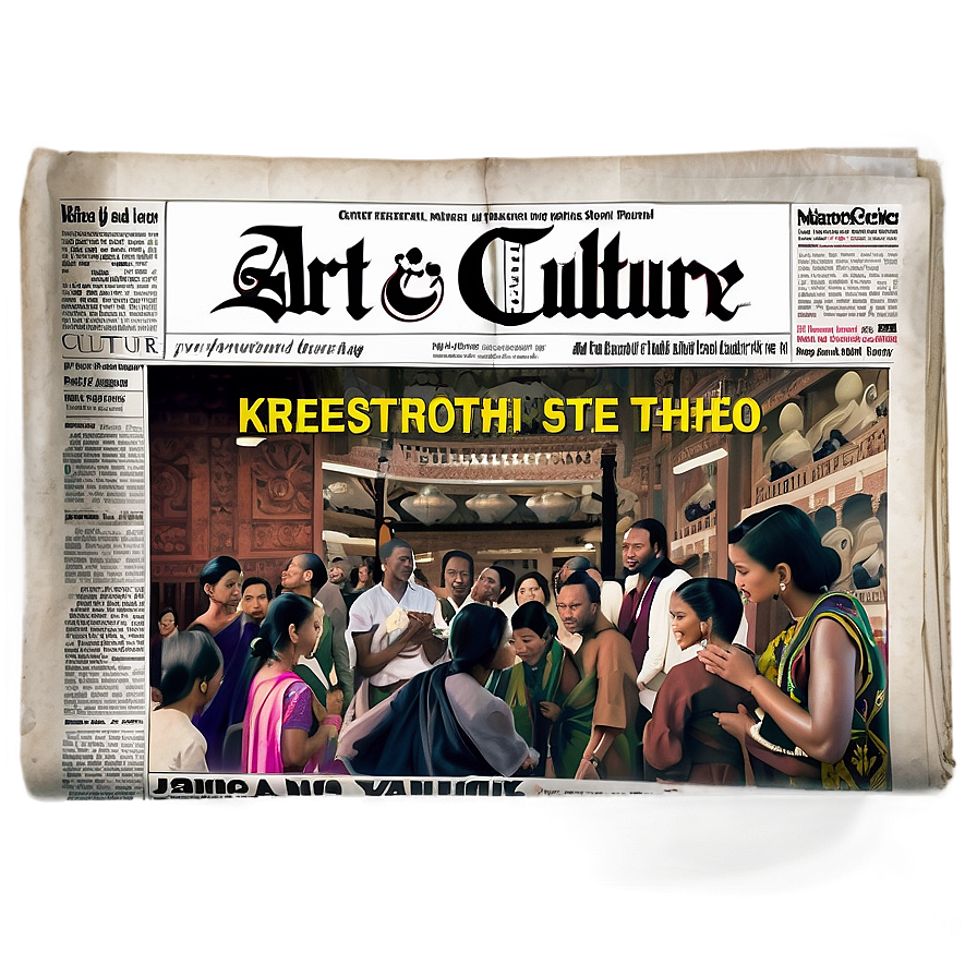 Art And Culture Newspaper Png 3 PNG Image