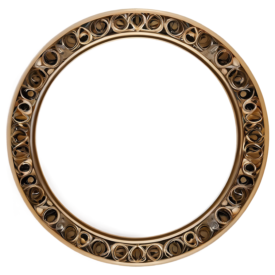 Art Deco Circle Frame Png Aah PNG Image