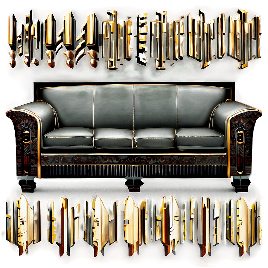 Art Deco Couch Png Jcr43 PNG Image