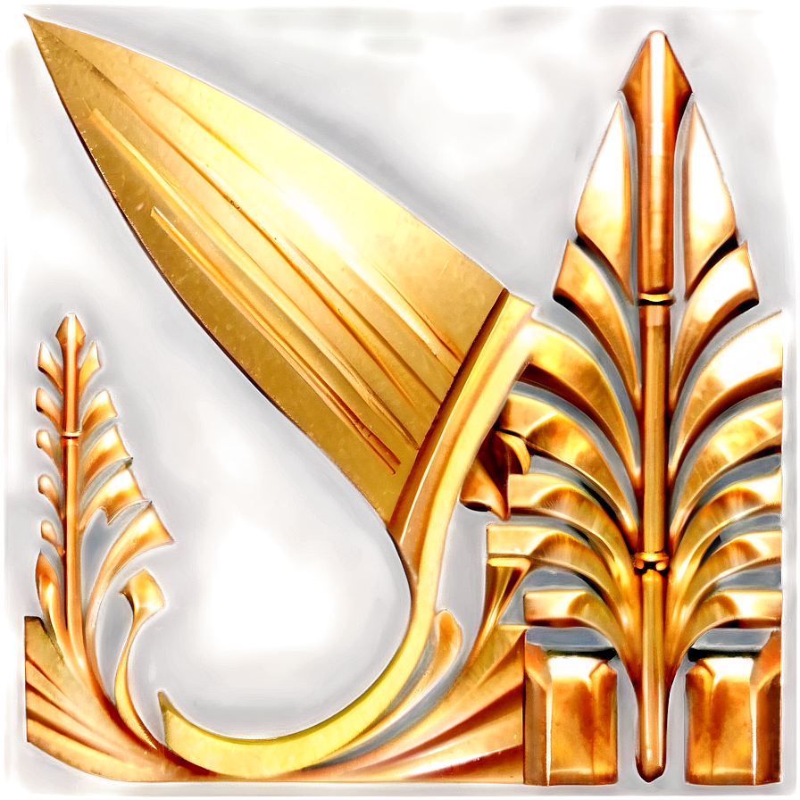 Art Deco Gold Accents Png Uti PNG Image