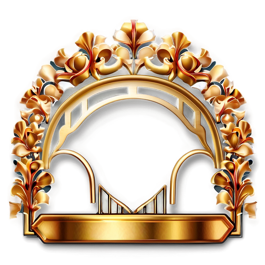 Art Deco Gold Trim Png Gvi PNG Image