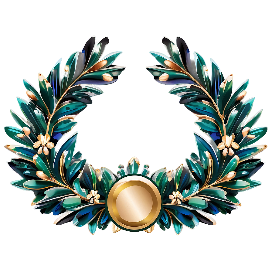 Art Deco Inspired Wreath Png 3 PNG Image