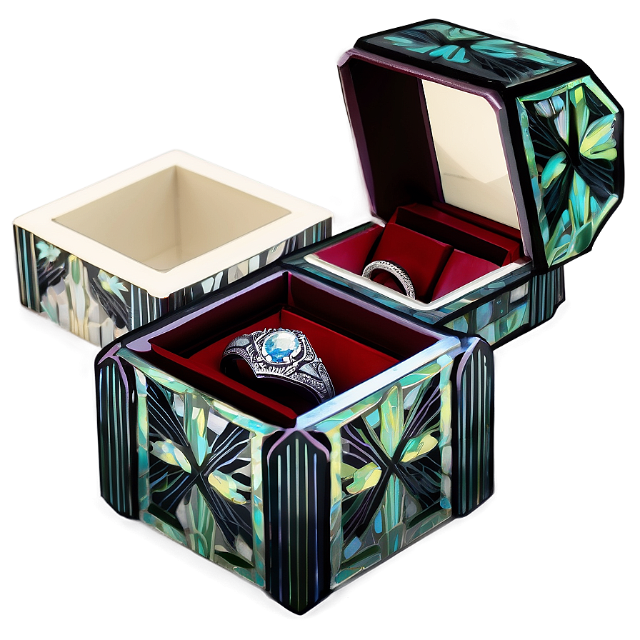 Art Deco Ring Box Png Lba PNG Image