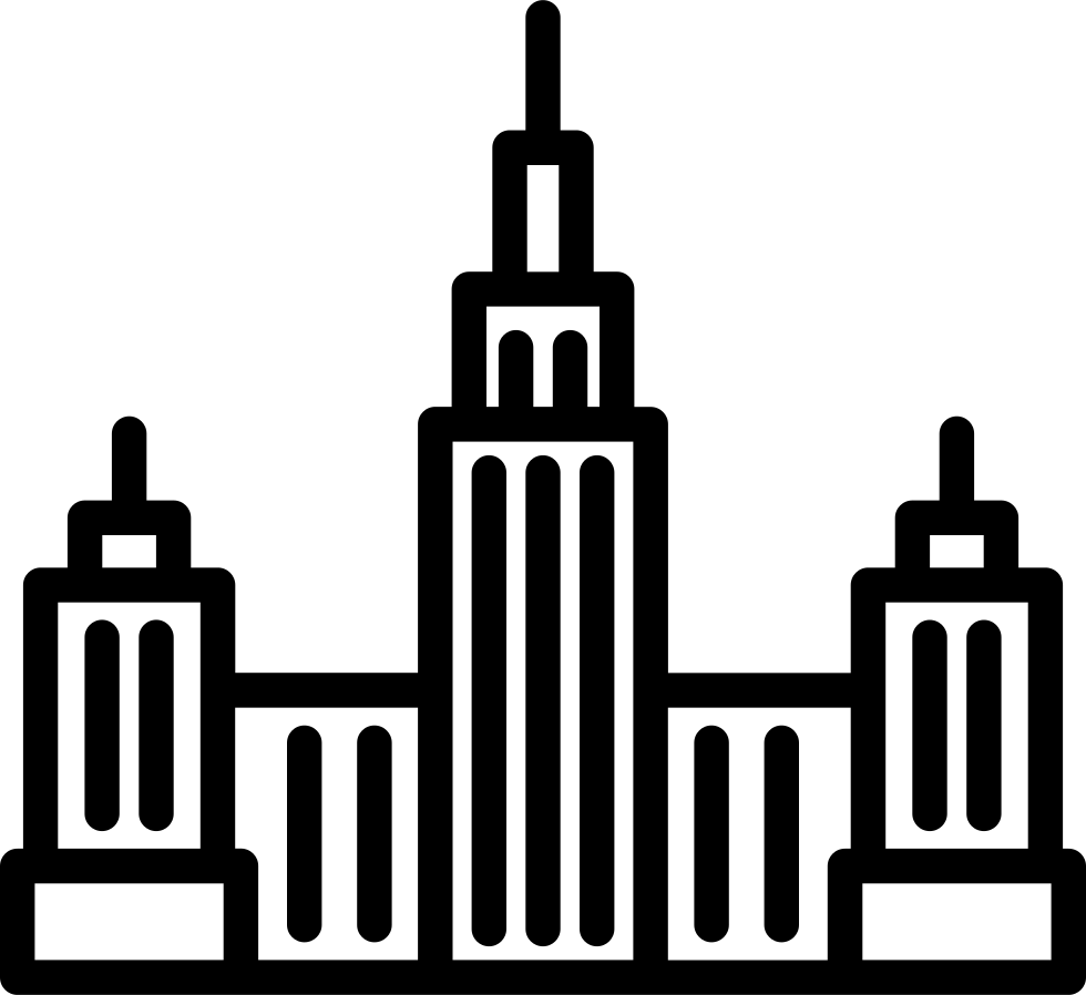 Art Deco Skyscraper Silhouette PNG Image