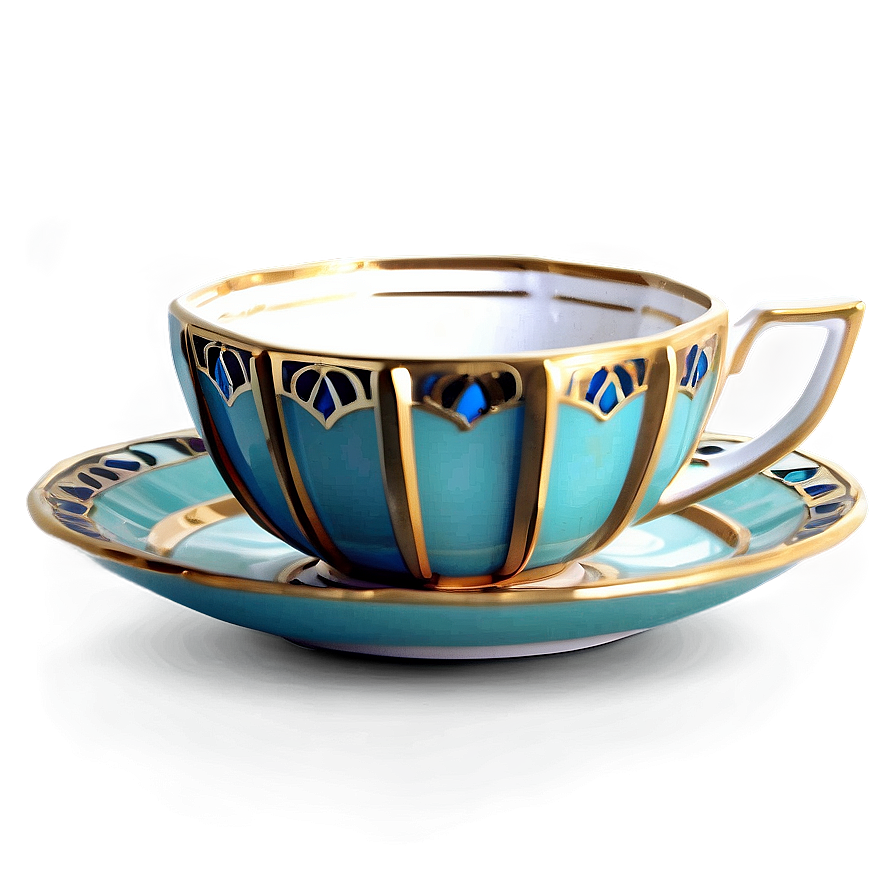 Art Deco Tea Cup Style Png 05252024 PNG Image