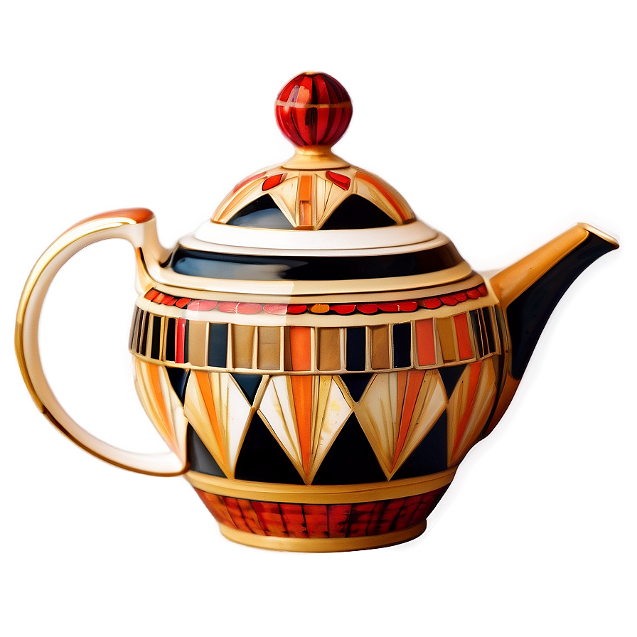 Art Deco Teapot Png Pua PNG Image